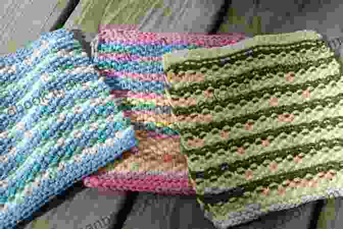 A Set Of Three Knit Dishcloths In Different Colors And Designs Trendy Knit Dishcloths Jeff Silva