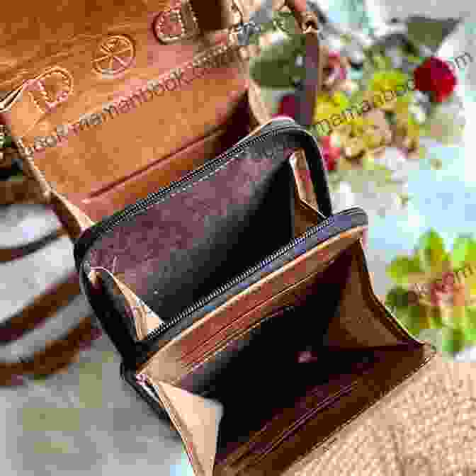 A Small, Leather Bag With Two Gold Coins Resting Inside Little Bag With Two Gold Coins