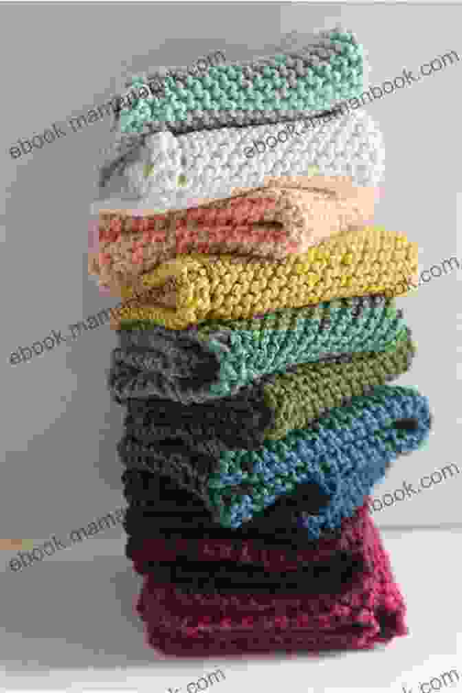 A Stack Of Knit Dishcloths In A Variety Of Colors Trendy Knit Dishcloths Jeff Silva